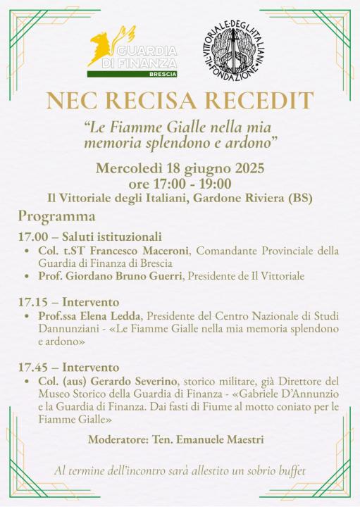 CONVEGNO AL VITTORIALE DEGLI ITALIANI DI GARDONE RIVIERA (BS)